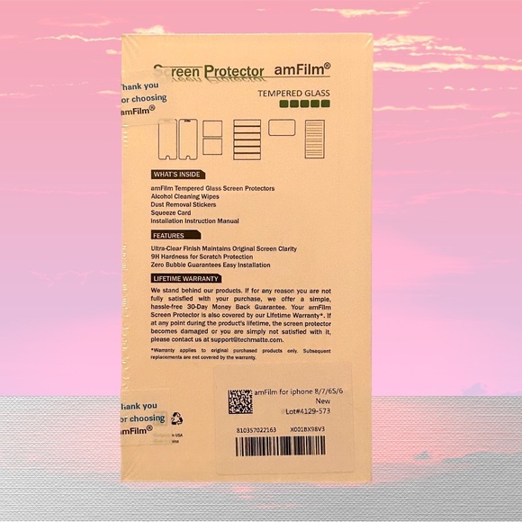 2 NEW GLASS SCREEN PROTECTORS FOR iPHONES! TEMPERED GLASS FOR iPHONES 8/7/6s/6 - Picture 3 of 11